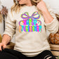 Colorful Nurse Practitioner Shirt | Neon Bow Graphic Tee | Medical Staff Appreciation Gift | Healthcare Worker DTG T-Shirt Unisex