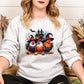 Halloween Chicken Shirt Witchy Farmhouse DTG Tee, Spooky Chicken Lover Gift, Funny Haunted Barnyard Graphic Shirt for Fall Season