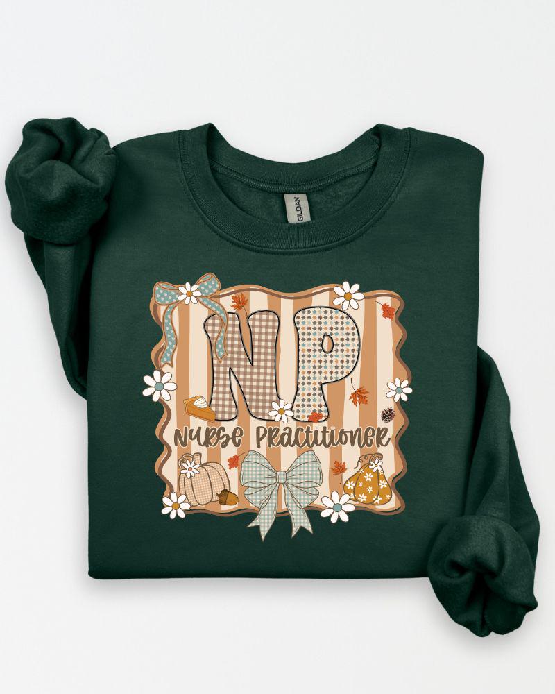 Nurse Practitioner Fall Sweatshirt | NP Crewneck Pullover | Cozy Autumn Nurse Gift for Women, Men & Healthcare Workers