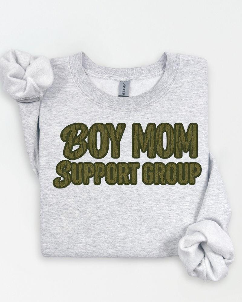 Boy Mom Support Group PNG | Camo Digital Download Shirt Graphic | Rustic Hunting Style Sublimation Design for T-Shirts