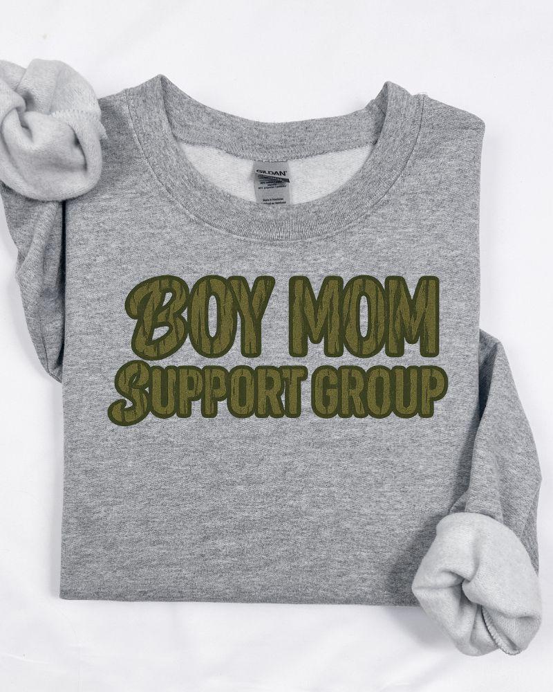 Boy Mom Support Group PNG | Camo Digital Download Shirt Graphic | Rustic Hunting Style Sublimation Design for T-Shirts