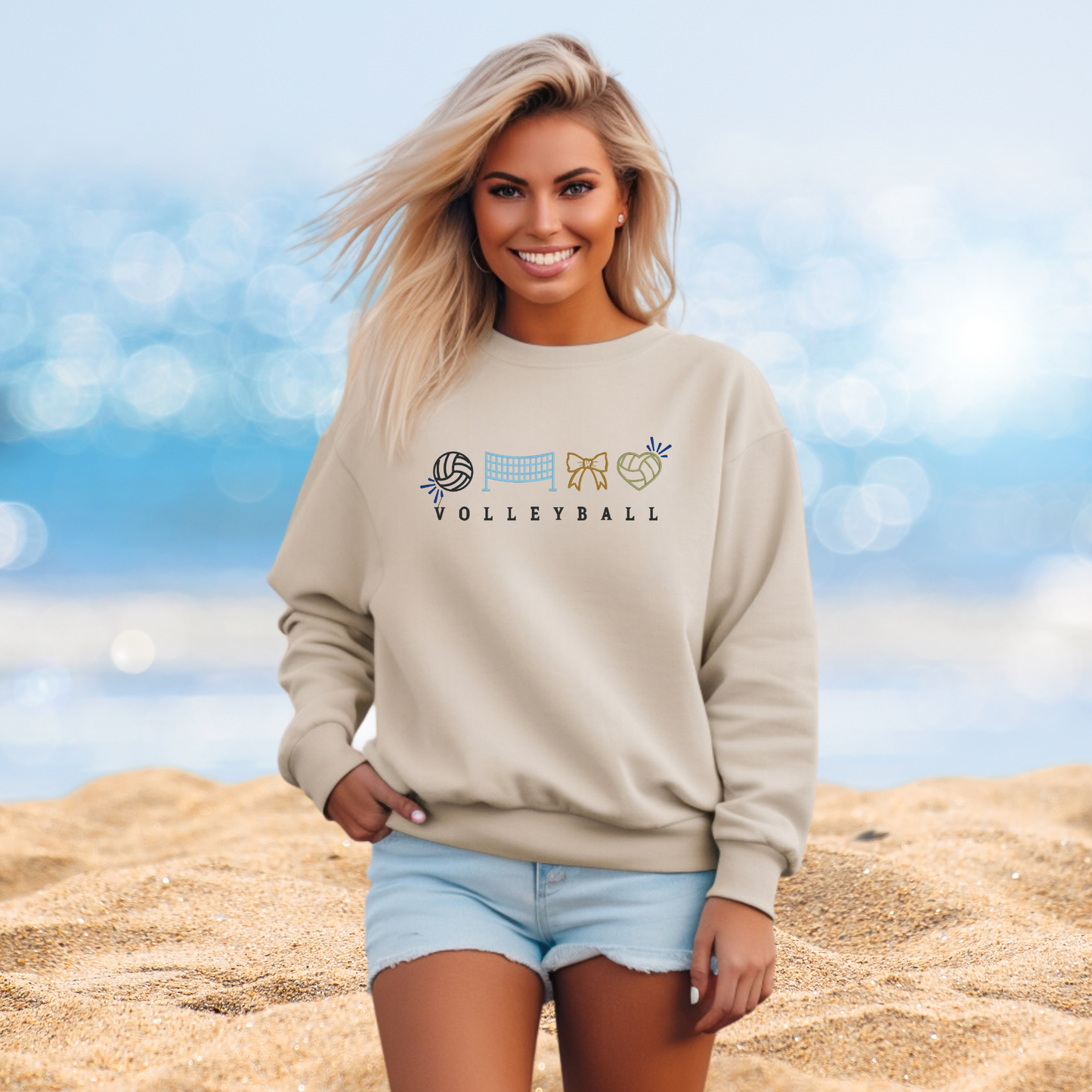 Volleyball life custom embroidery shirt